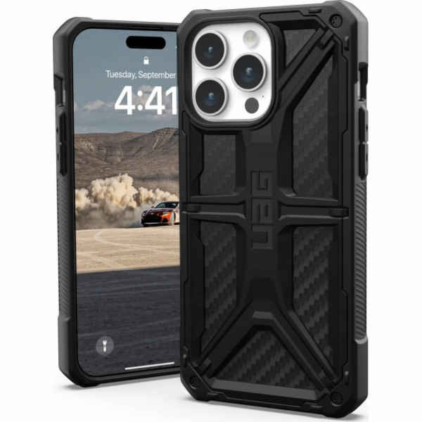 Pouzdro UAG  Monarch pro iPhone 15 Pro Max - černý karbon