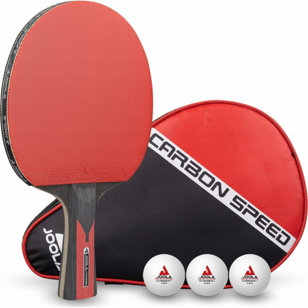 Joola Set: raketa na stolní tenis, obal na karbonový míče...