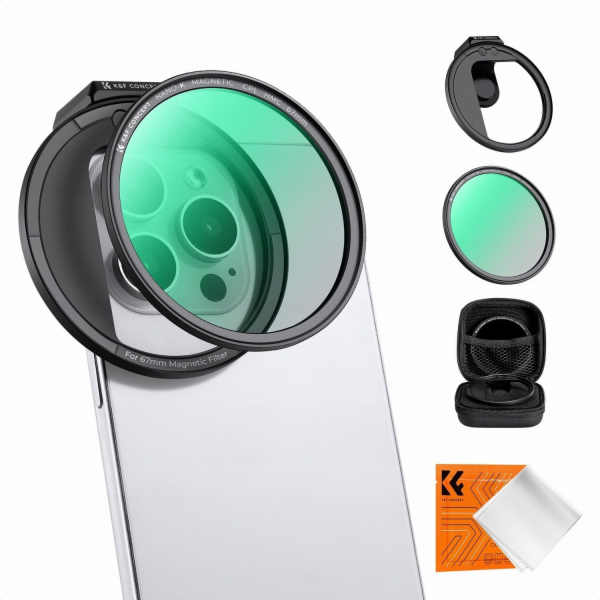 Objektiv Kf polarizační filtr Cpl Hmc 67mm pro telefon Sm...