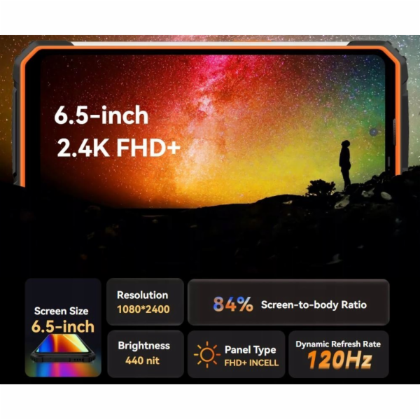 Smartphone Blackview  BV8100 oranžový