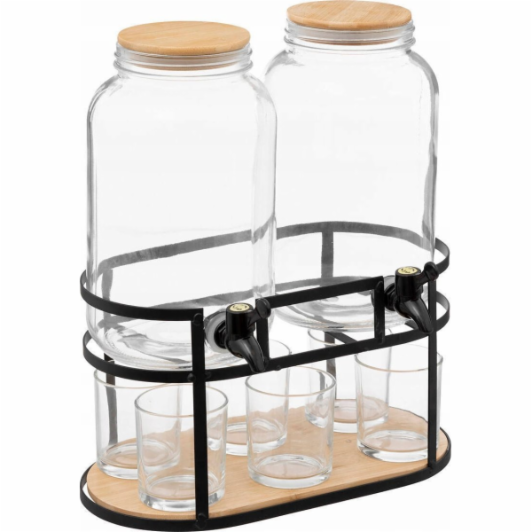 Secret de Gourmet Jar s kohoutkem, sada 2 sklenic a 6 skl...