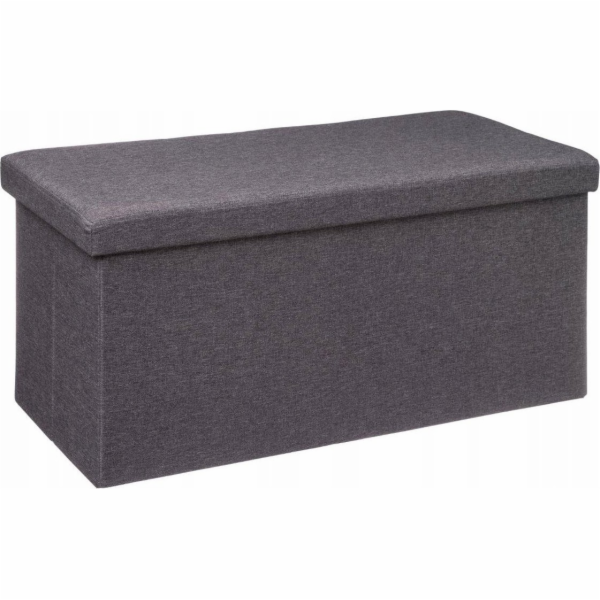 Atmosphera Sedací pouffe s úložným prostorem, velký, šedý