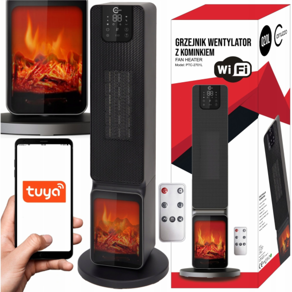 Radiátor Carruzzo Q20L, VENTILÁTOROVÝ RADIÁTOR S WIFI KRBEM