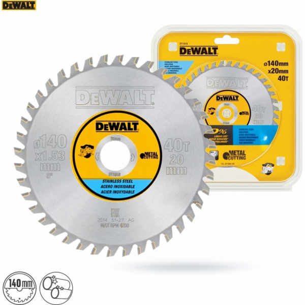 Příslušenství Dewalt  140 x 20 40t nerez přenosný