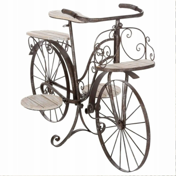 Atmosphera Kovový stojan na květiny BIKE, 59 cm