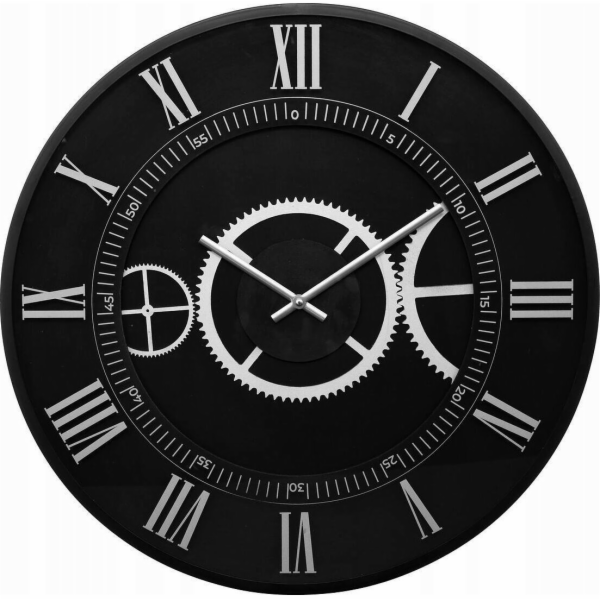 Atmosphera Black půdní hodiny KERIAN, 57 cm