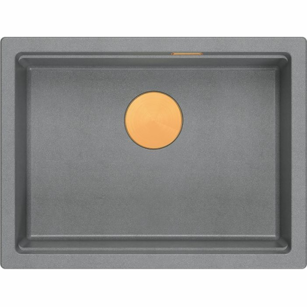 GraniteQ LOGAN 100 dřez GraniteQ stříbrný kamenný dřez 59...