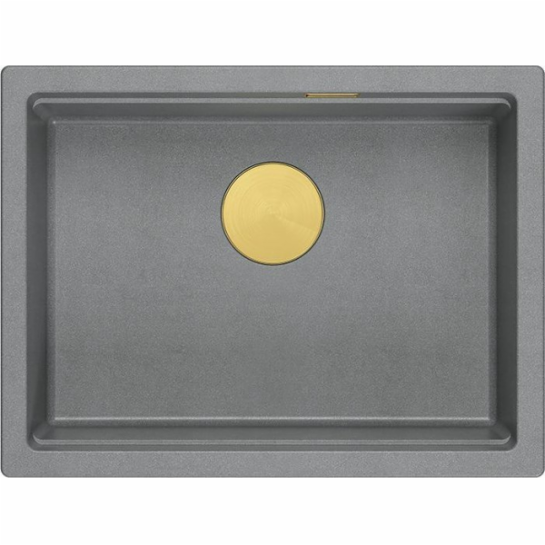 GraniteQ LOGAN 100 dřez GraniteQ stříbrný kamenný dřez 59...