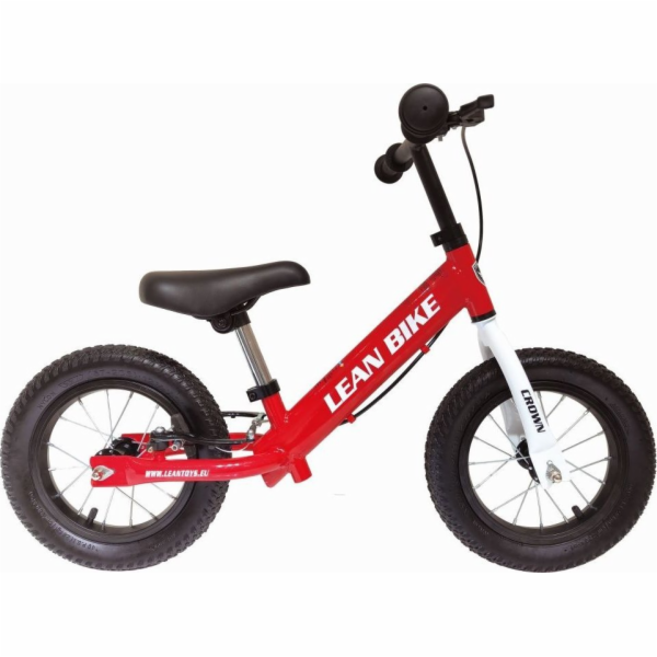 LeanToys CROWN Balance Bike Červená nafukovací kola