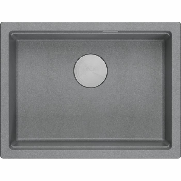 GraniteQ LOGAN 100 dřez GraniteQ stříbrný kamenný dřez 59...
