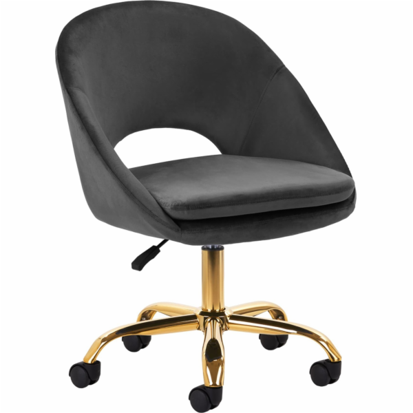 Activeshop 4Rico otočná židle QS-MF18G sametově šedá