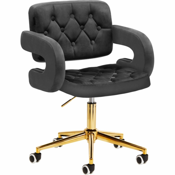 Activeshop 4Rico Otočná židle QS-OF213G sametově šedá