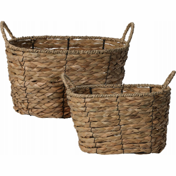 Home Styling Collection Úložné koše s držadly, oplet z mo...