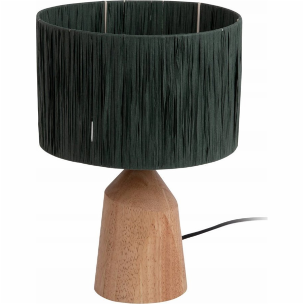 Stolní lampa Bigbuy Home TRAPEZE s dřevěným podstavcem, 2...