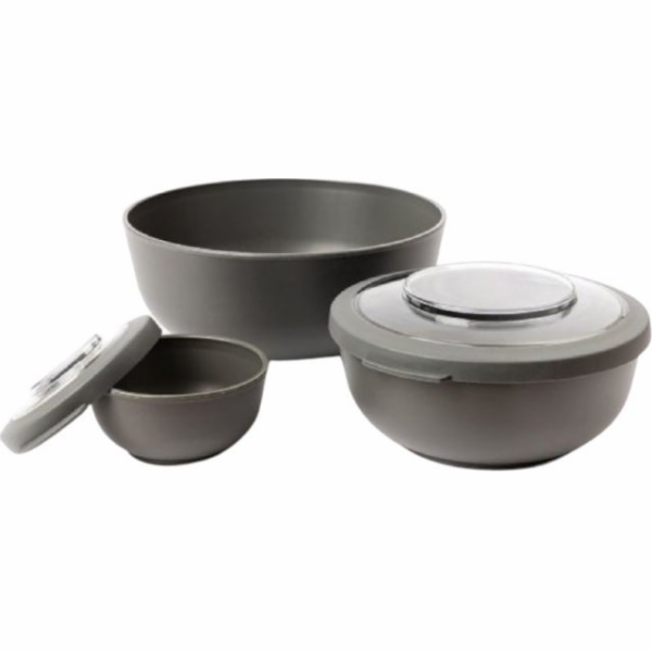 čerstvé nádoby 2000 ml tmavě šedý polypropylen 6dílný