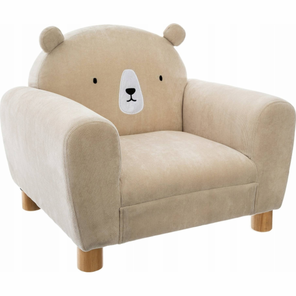 Atmosphera Dětské křeslo s opěrkou, BEAR, béžová