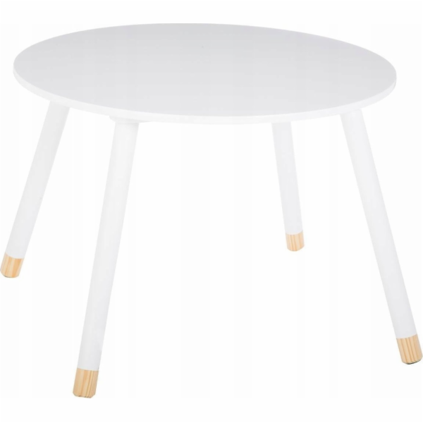 Dětský stůl Atmosphera White, kulatý - 43 cm, O 60 cm