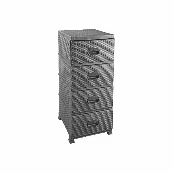 TRITON RATTAN komoda 38x45x90 šedá