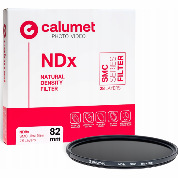 Calumet filtr Calumet ND8x SMC filtr 82 mm Ultra Slim 28 ...