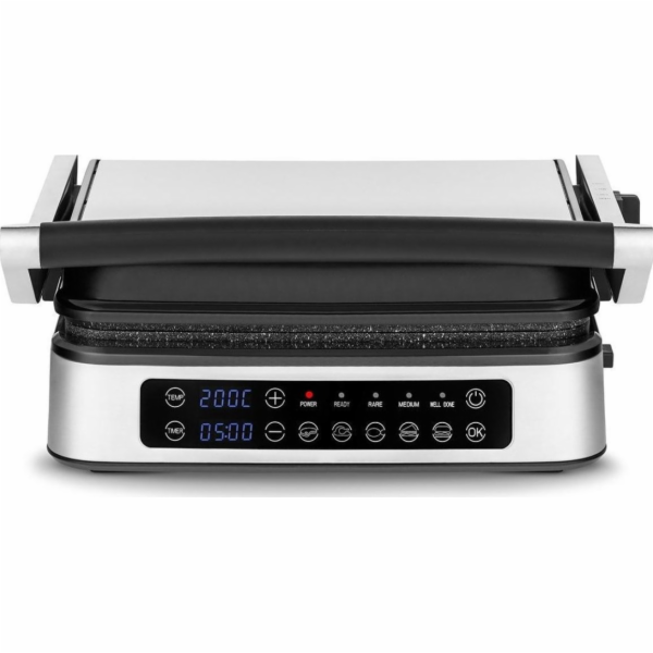 Elektrický gril Zeegma Zeegma Grill Chef 2v1, stříbrný a ...