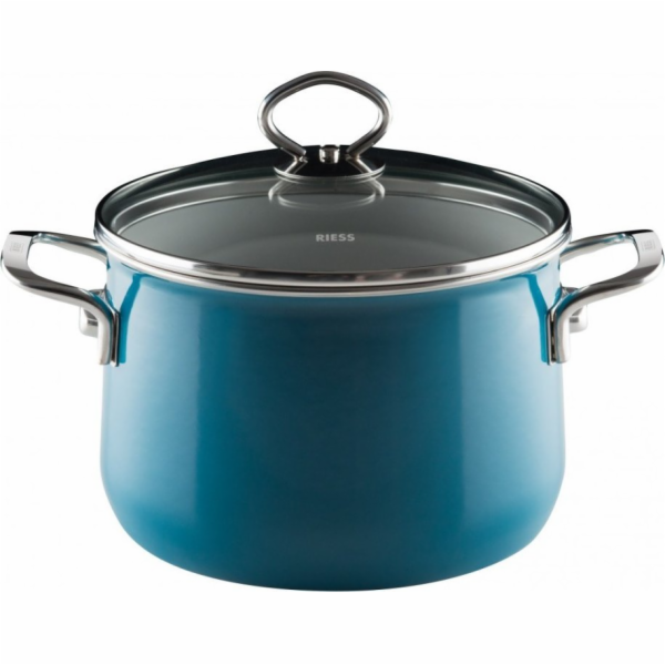 RIESS - Vysoký hrnec s poklicí 6,5l 24cm Aquamarin Riess