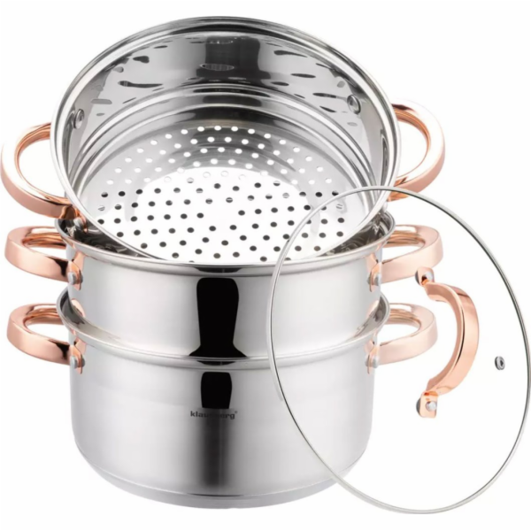 Klausberg  PARNÍ HRNEC 4 PRVKY. 24cm KB-7735 RŮŽOVÉ ZLATO