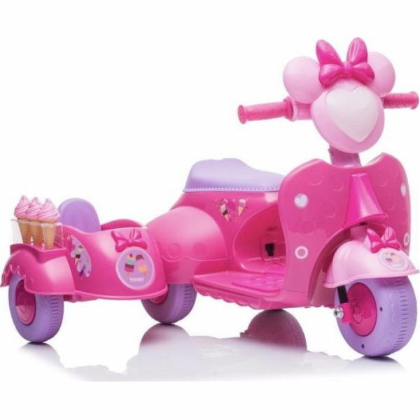 Prodejna zmrzliny Lean Cars Scooter Tříkolka JT5258 Růžová