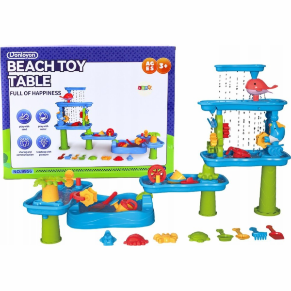 Velký interaktivní stolní vodní park LeanToys mlýnky na p...