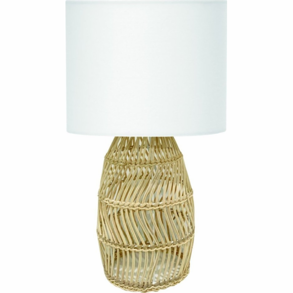 PLATINET STOLNÍ RATTANOVÁ LAMPA BÍLÝ ODSTÍN RATTANOVÁ LAM...