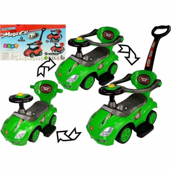 Lean Sport Ride-On s kočárkem Mega Car 3v1 Green
