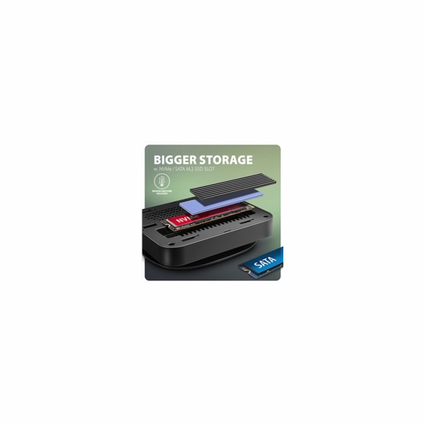 AXAGON HMC-UFO, USB 10Gbps hub, 2x USB-A, USB-C, HDMI 4k/...
