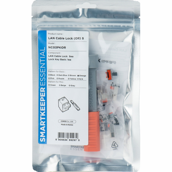 Smartkeeper  Basic LAN Cable Lock 5 - 1x svorka + 5x kryt...