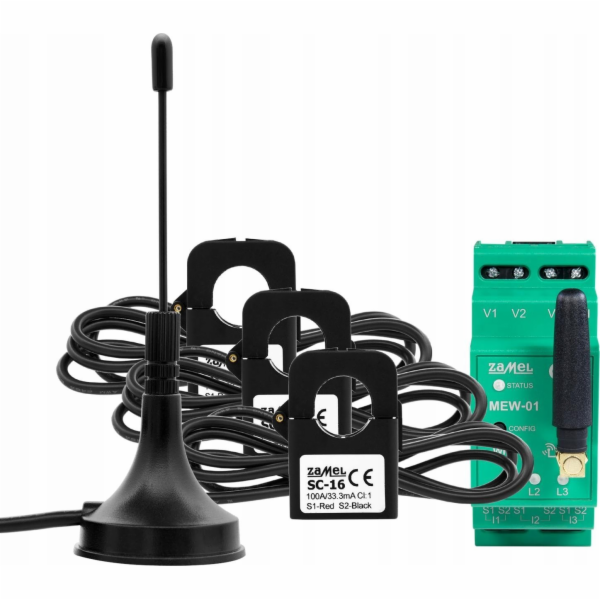 Zamel SPL10000031 wi-fi 3F+N monitor elektřiny s externí ...