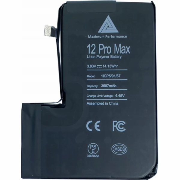 BATERIE PRO IPHONE 12 PRO MAX PRASKNUTÝ BMS 3687mAh