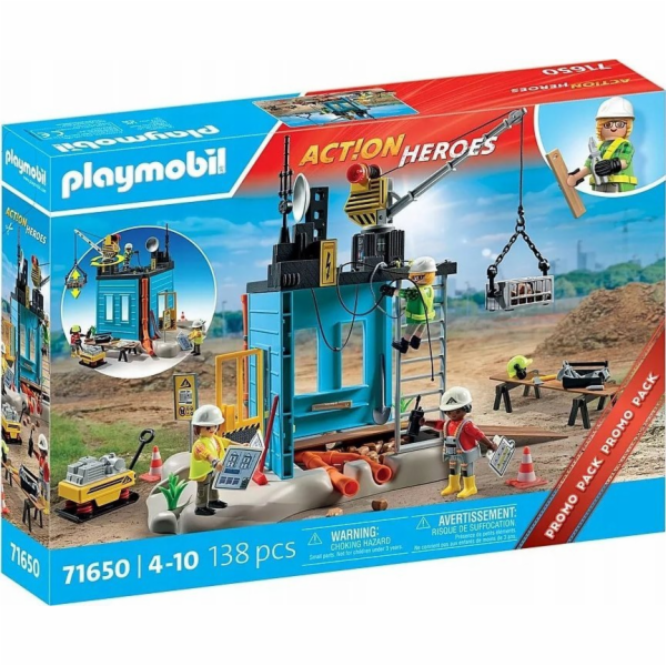 PLAYMOBIL 71650 Action Heroes staveniště, stavebnice