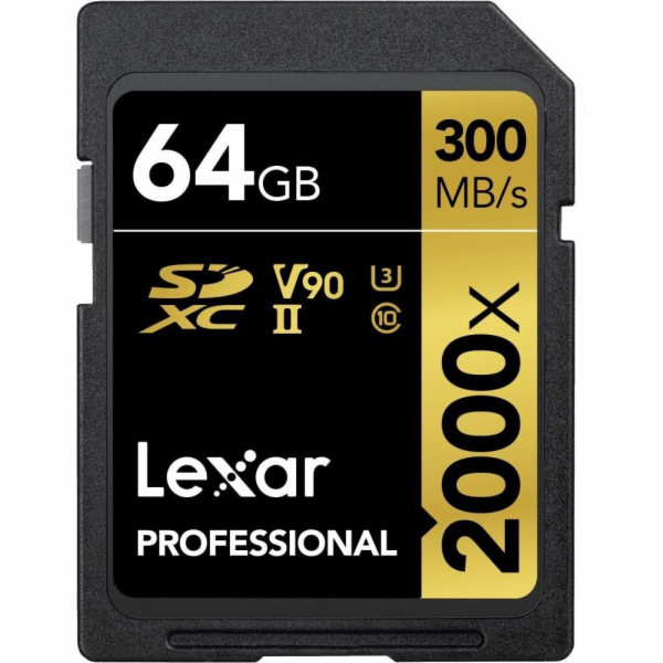 Karta Lexar Professional 2000x SDXC 64 GB Class 10 UHS-II...