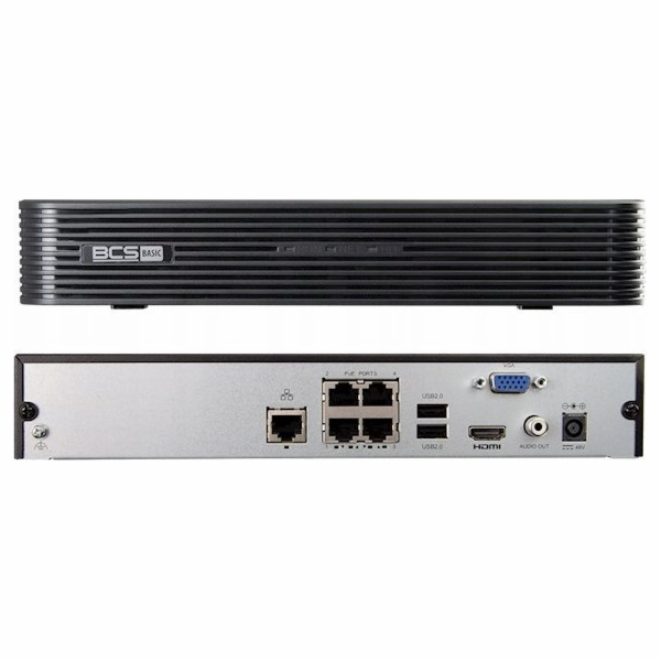BCS rekordér IP RECORDER BCS-B-NVR0401-4P(2.0) 4 KANÁLY, ...