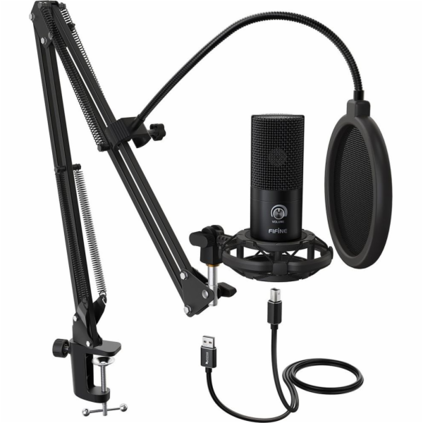 Jemný mikrofon T669 USB pop mikrofonní set, filtr, stojan