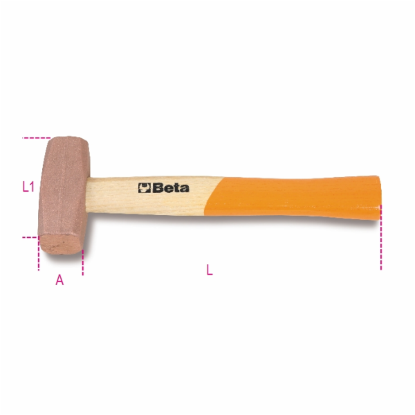 Beta Tools Specialist kladivo s dřevěnou násadou 1kg 280m...