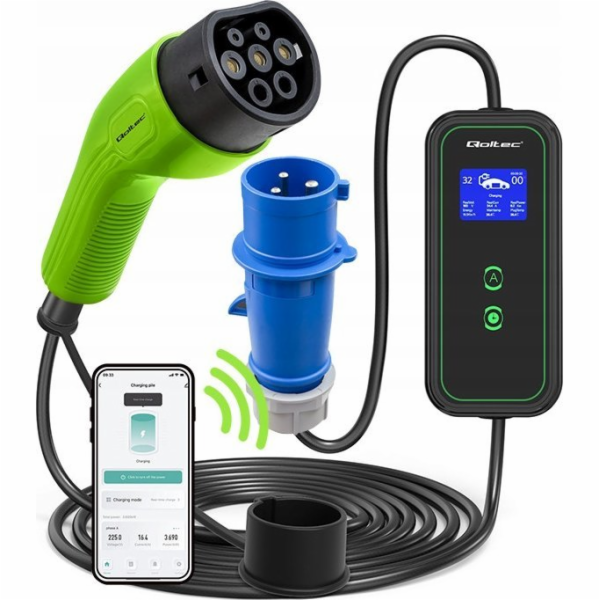Nabíječka Qoltec ASQOLEV00052477 Typ 2 7kW 5m