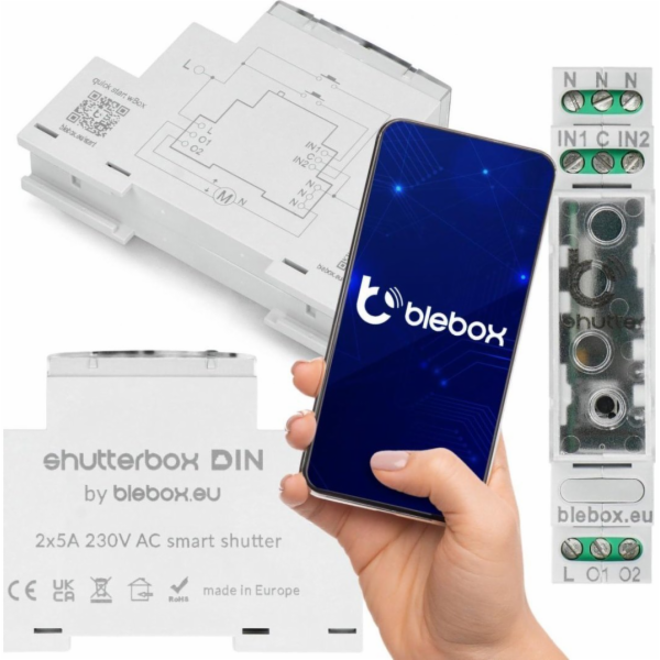 Blebox Shutterbox din Blebox ovládací modul žaluzií
