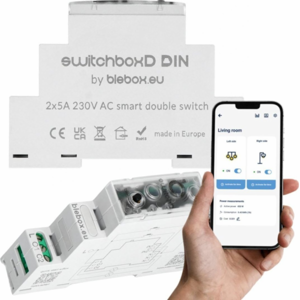 Blebox Switchboxd pro Blebox reléový modul