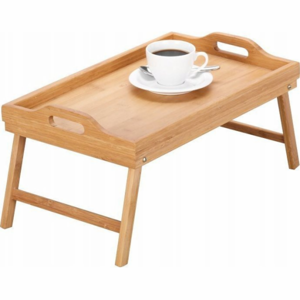 Zeller Snídaňový stůl, bambusový podnos s nohami, 50x30 c...