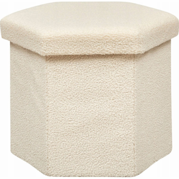 Atmosphera Pouffe kostka bouclé HEXA, s úložným prostorem...