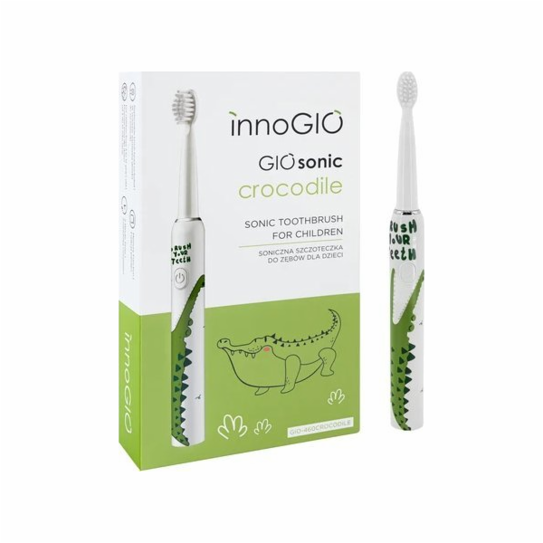 InnoGio GIOSONIC CROCODILE Zelený zubní kartáček