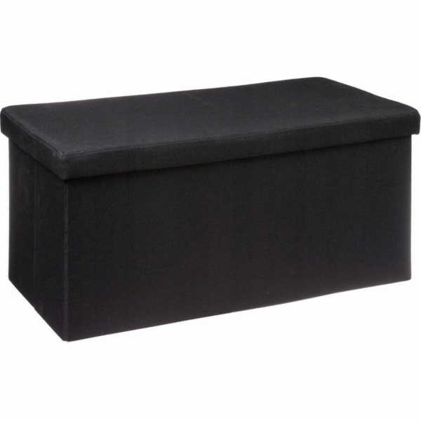 Atmosphera Sedací pouffe s úložným prostorem, velký, černý