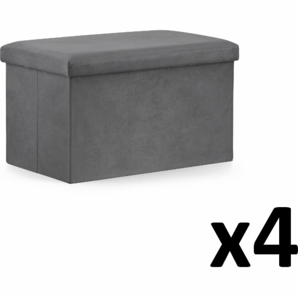 Leobert Skládací taška XL - 60x38x38cm šedý samet x 4