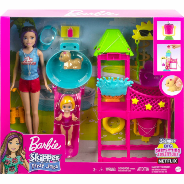 Panenka Barbie Mattel BRB WATER PARK SKIPPER FIRST JOB HK...