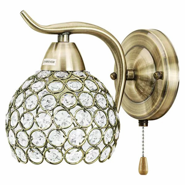 Palácové nástěnné svítidlo Mdeco glamour ELM8707/1 21QG s...
