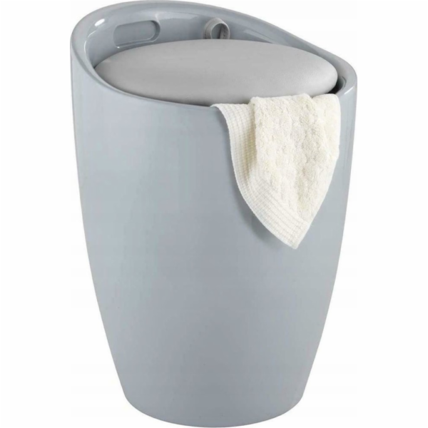 Wenko CANDY GREY pouf - koš na prádlo, 2v1, WENKO